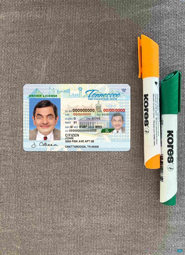 Download USA Tennessee DL photolook FRONT Photoshop template